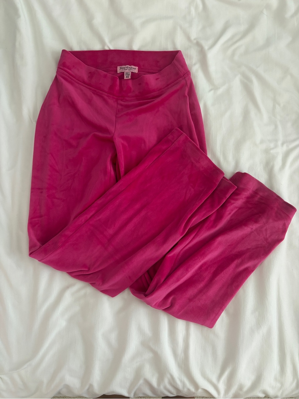 Juicy Couture Hot Pink Velour Y2K Bedazzled Zip Hoodie & Pants Set | M/XS - Picture 7 of 9